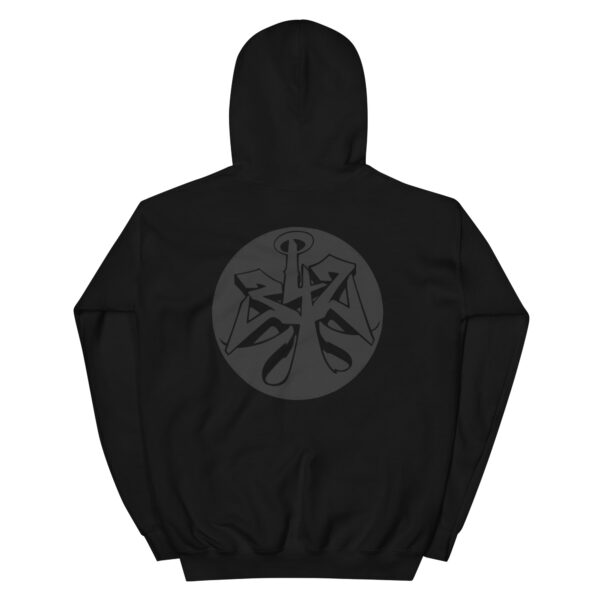 Black on black Logo Hoodie – Bild 3